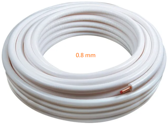 Rotolo di rame 50MT installazione climatizzatori rivestito con guaina 1/2'' spessore 0.8mm