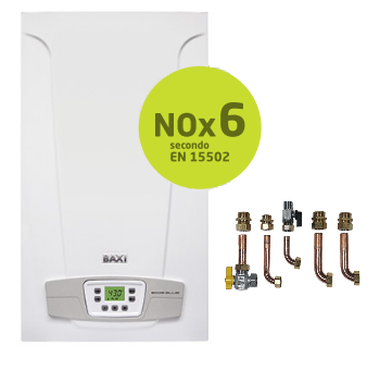 Caldaia Baxi camera aperta ECO5 BLUE 24 kw Tiraggio Naturale Low Nox 6 + KIT RACCORDI FLESSIBILI Metano